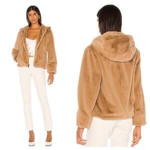 NEW Vince Plush Hoodie Tan